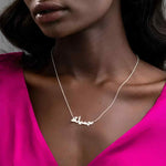 Arabic Name Necklace with Diamond