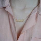 Arabic Name Necklace With Stones