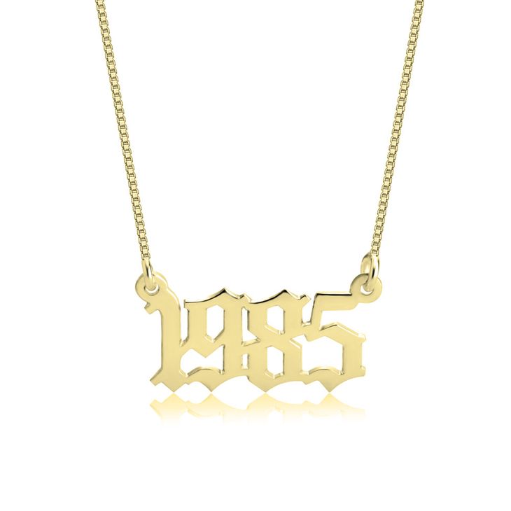 Year Name Necklace
