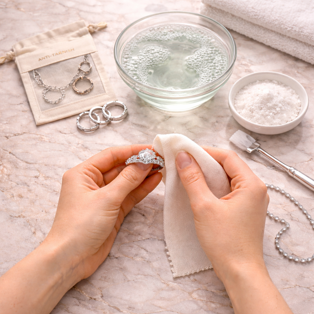 Silver care cleaning example
