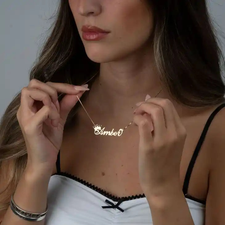Crown Name Necklace