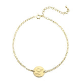 Engraved Initial Anklet