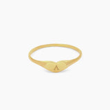 Engraved Heart Signet Ring