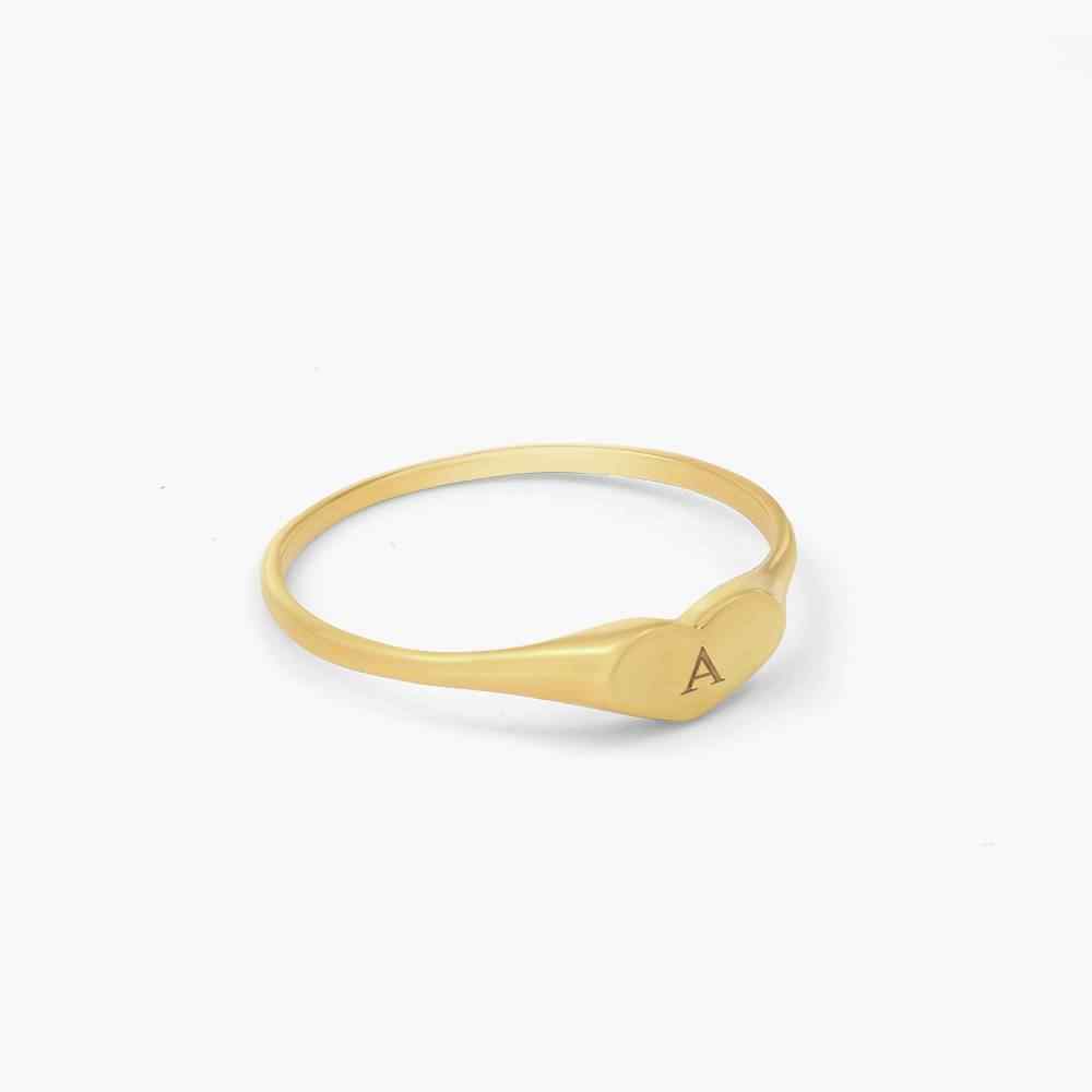 Engraved Heart Signet Ring