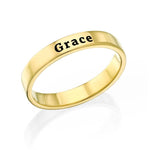 Engraved Thin Band Ring