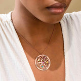 Family Tree Necklace With Birthstones and Names