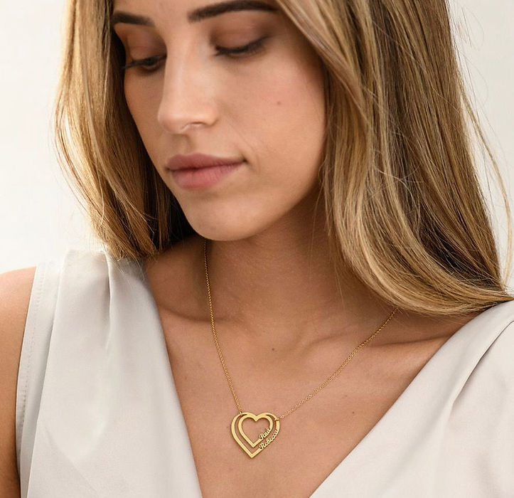 Heart Necklace with Two Names