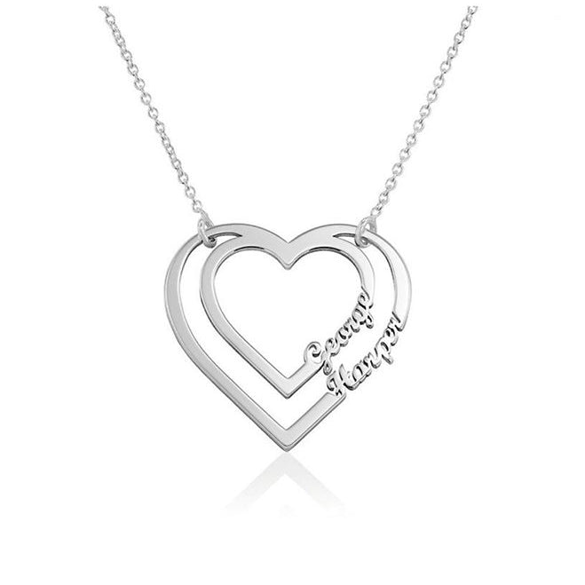 Heart Necklace with Two Names