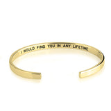 Hidden message cuff bracelet