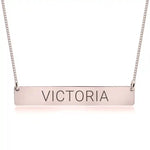 Horizontal Bar name Necklace
 