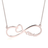 Infinity Heart Name Necklace