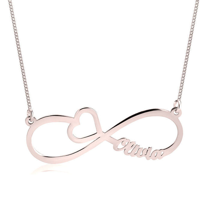 Infinity Heart Name Necklace