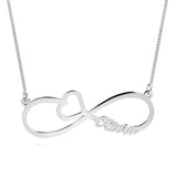 Infinity Heart Name Necklace