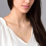 2 name infinity heart necklace