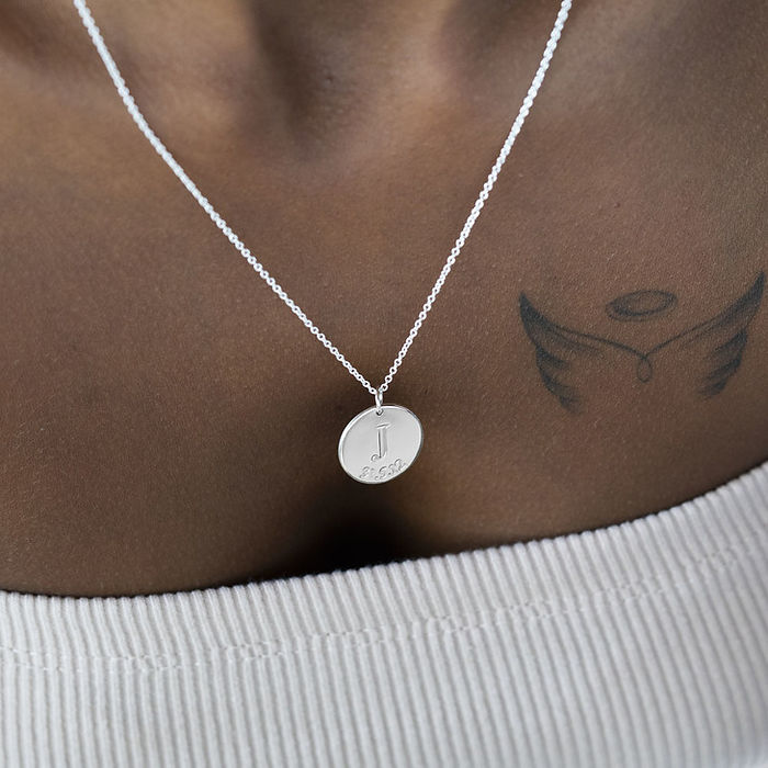 Personalized Initial & Date Necklace