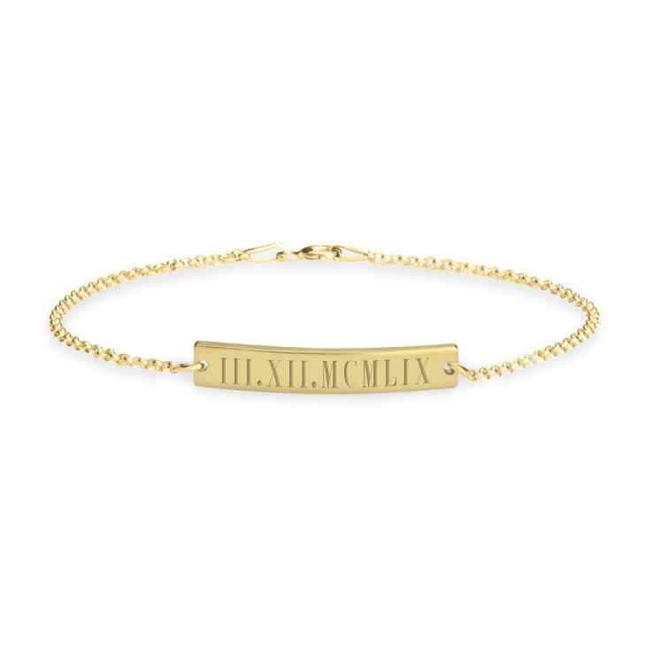Personalized Roman Number Bracelet