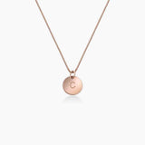 Engraved Letter Disc Necklace