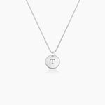 Engraved Letter Disc Necklace