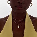 Engraved Letter Disc Necklace