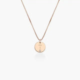 Personalized Initial Disc Letter With Diamond
