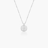 Personalized Initial Disc Letter With Diamond