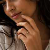 Personalized Moissanite Initial Ring