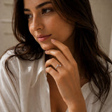 Personalized Moissanite Initial Ring
