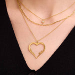 Personalized heart necklace with two name