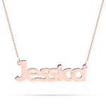 Rose Gold Name Bold English Necklace 