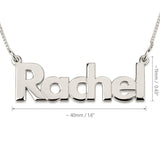 Name Necklace Dimensions