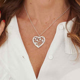 Personalized Heart Necklace with birthstones