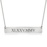 Roman Numeral Date Necklace