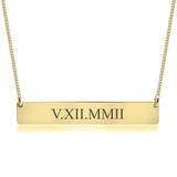Roman Numeral Date Necklace
