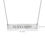 Roman Numeral Date Necklace