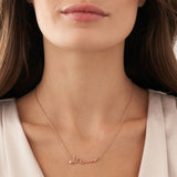 Signature-style Arabic Name Necklace with birthstone