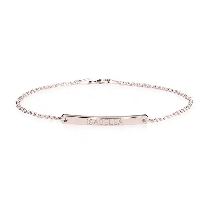 Skinny Engraved Bar Bracelet