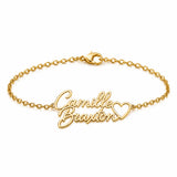 Two Name Bracelet With Heart