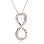 Rose Gold infinity necklace with couple names