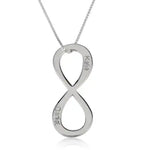 Silver infinity pendant necklace