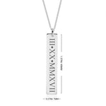 Vertical Roman Numeral Necklace