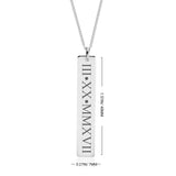 Vertical Roman Numeral Necklace