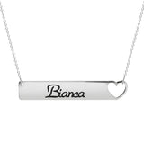 Cut Out Heart Name Necklace