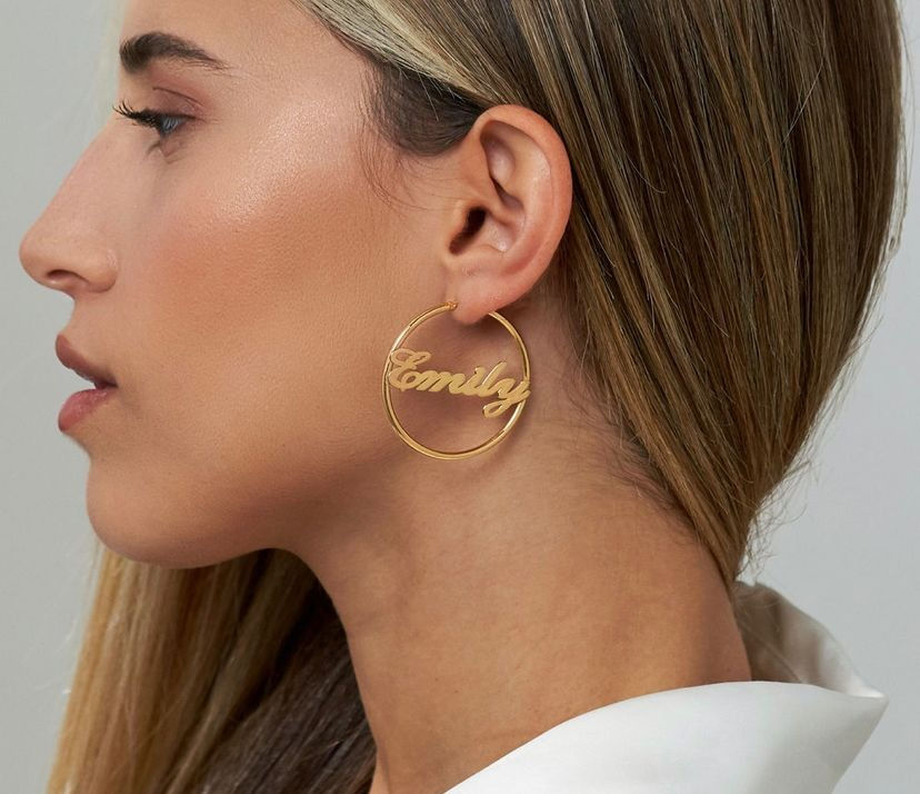 Hoop Name Earring