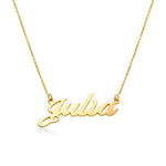 Personalize English Classic name necklace in 18k Gold platted 