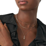 English Capital Vertical Name Necklace With Diamond