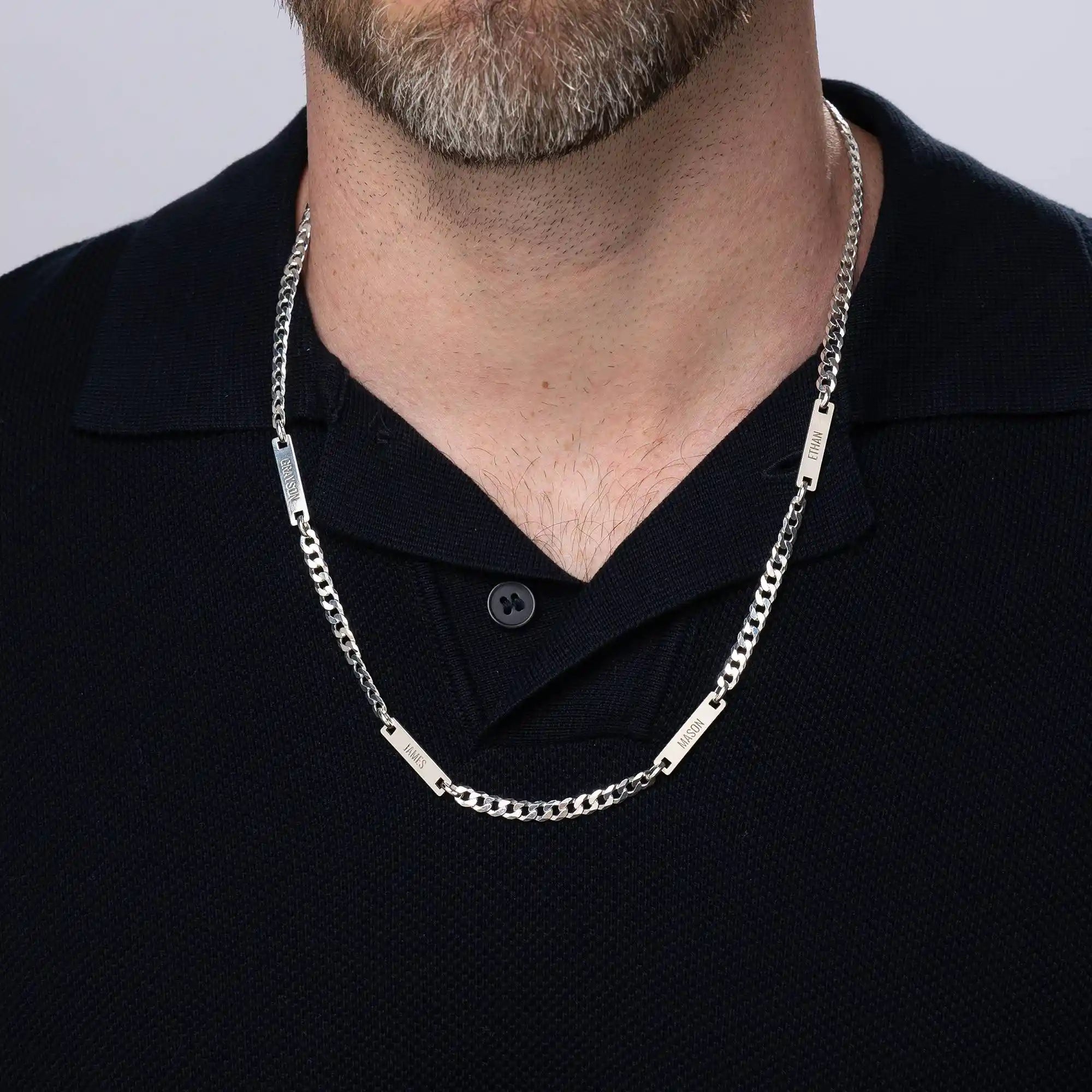 Personalized Multi Name Necklace For Men